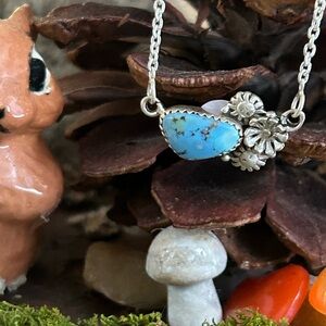 925 Sterling golden hills turquoise necklace